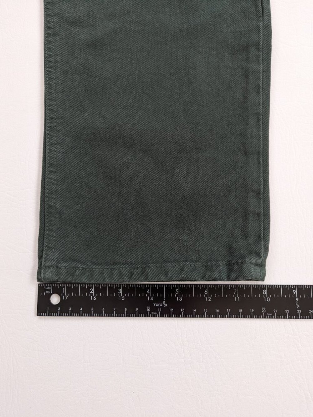NWT Etica Rhea Denim Pants Straight Leg High Rise Size 31 Dark Green - Picture 11 of 13